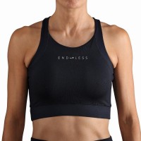 Top Endless Crop Negro Blanco