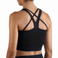 Top Endless Crop Negro Blanco