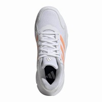 Adidas CourtJam Control 3 Baskets Blanches Orange pour femmes
