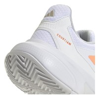 Adidas CourtJam Control 3 Baskets Blanches Orange pour femmes
