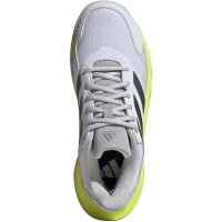 Zapatillas Adidas CourtJam Control 3 Blanco Plata Lucid Limon Mujer