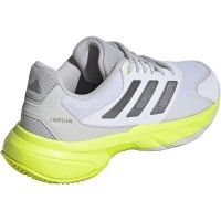 Zapatillas Adidas CourtJam Control 3 Blanco Plata Lucid Limon Mujer
