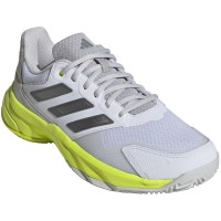 Zapatillas Adidas CourtJam Control 3 Blanco Plata Lucid Limon Mujer