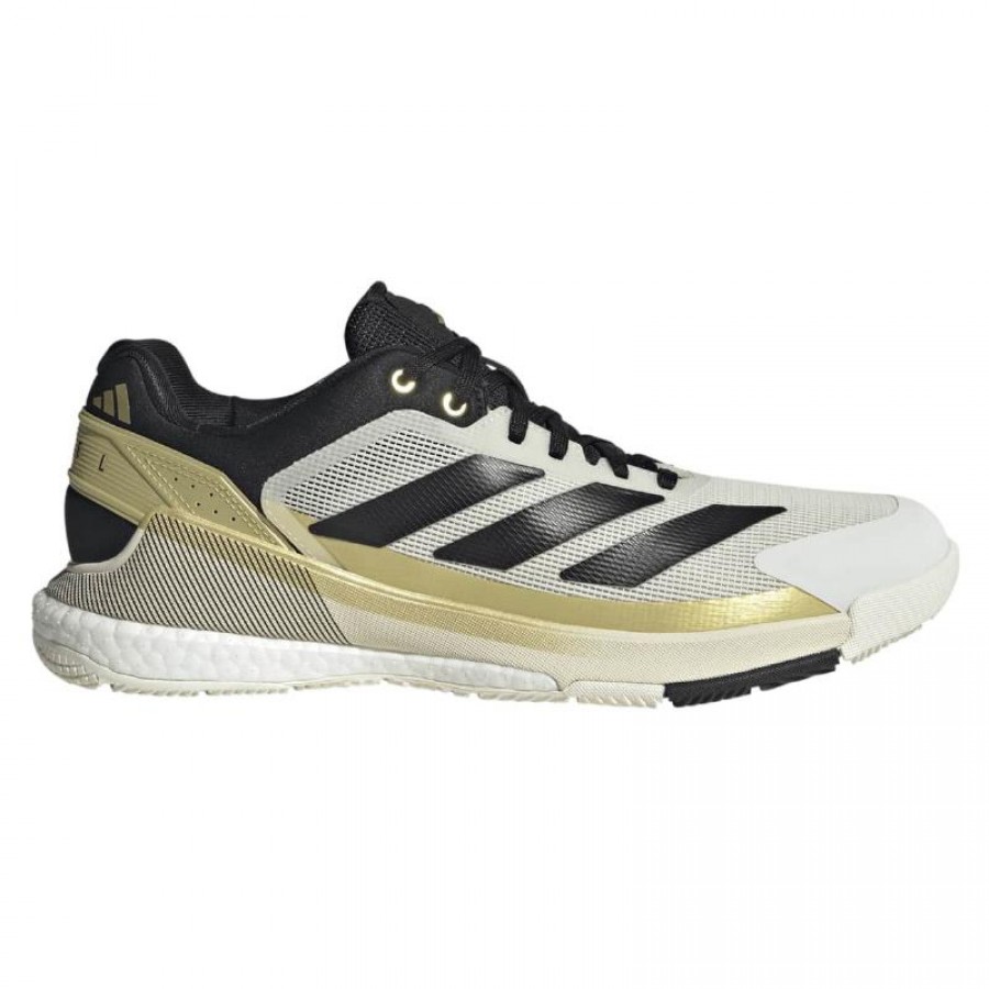Tênis Adidas Crazyquick Boost Padel Branco Preto Ouro