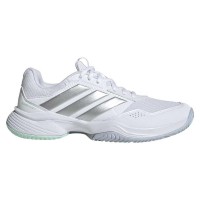 Tênis femininos Adidas GameCourt 3 Branco Prateado