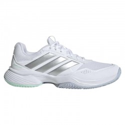 Tênis femininos Adidas GameCourt 3 Branco Prateado