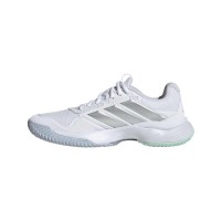 Tênis femininos Adidas GameCourt 3 Branco Prateado