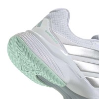 Tênis femininos Adidas GameCourt 3 Branco Prateado