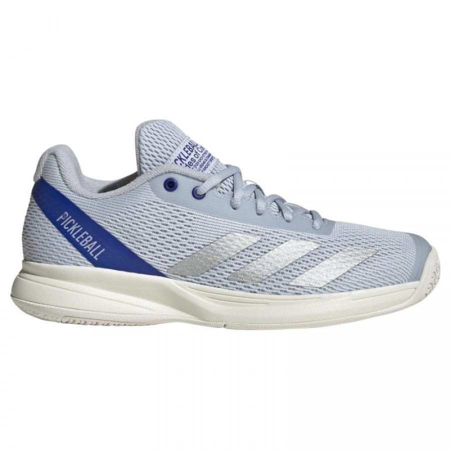 Zapatillas Adidas Pickleball Courtflash Azul Plata Mujer