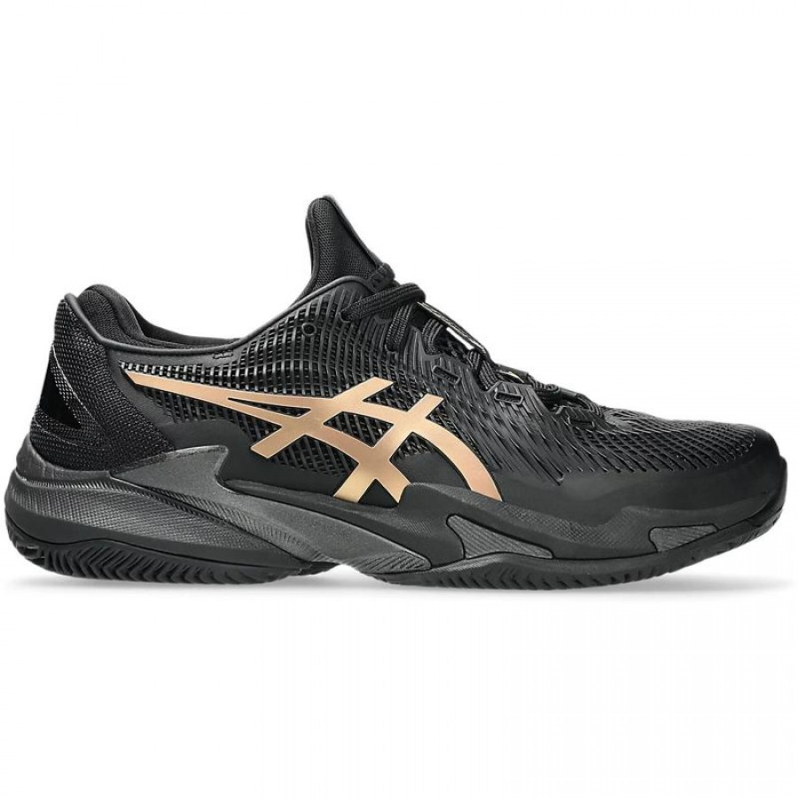 Zapatillas Asics Court FF 3 Novak Clay Night Energy Negro Oro