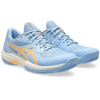 Zapatillas Asics Game FF Padel Azul Stone Naranja Mujer