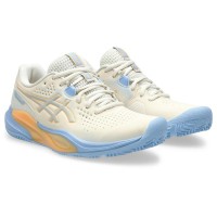 Zapatillas Asics Gel Challenger 15 Padel Crema Azul Stone Mujer