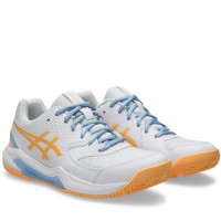 Zapatillas Asics Gel Dedicate 8 Padel Blanco Naranja Mujer