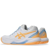 Zapatillas Asics Gel Dedicate 8 Padel Blanco Naranja Mujer