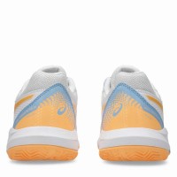 Zapatillas Asics Gel Dedicate 8 Padel Blanco Naranja Mujer