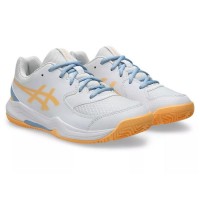 Zapatillas Asics Gel Dedicate 8 Padel GS Blanco Naranja Junior