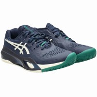 Zapatillas Asics Gel Resolution X Clay Azul Medianoche Crema