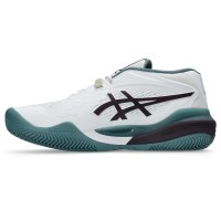 Zapatillas Asics Gel Resolution X Clay Blanco Granate Oscuro
