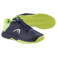 Zapatillas Head Revolt Pro 4.5 Clay Azul Marino Lima Junior