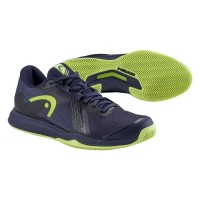 Zapatillas Head Sprint Team 4.0 Clay Azul Marino Lima