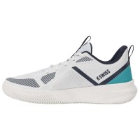 Baskets turquoise blanches en argile de l?équipe Kswiss Kspeed