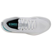 Baskets féminines turquoise blanche en argile de l?équipe Kswiss Kspeed