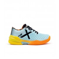 Zapatillas Munich Padx 58 Padel Gris Naranja Mujer