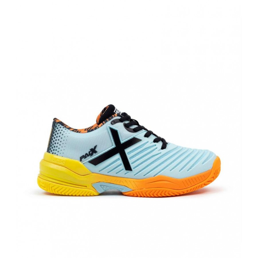 Zapatillas Munich Padx 58 Padel Gris Naranja Mujer