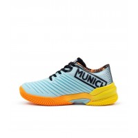 Zapatillas Munich Padx 58 Padel Gris Naranja Mujer