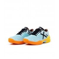 Zapatillas Munich Padx 58 Padel Gris Naranja Mujer