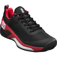 Zapatillas Wilson Rush Pro 4.5 Clay Negro Rojo Blanco